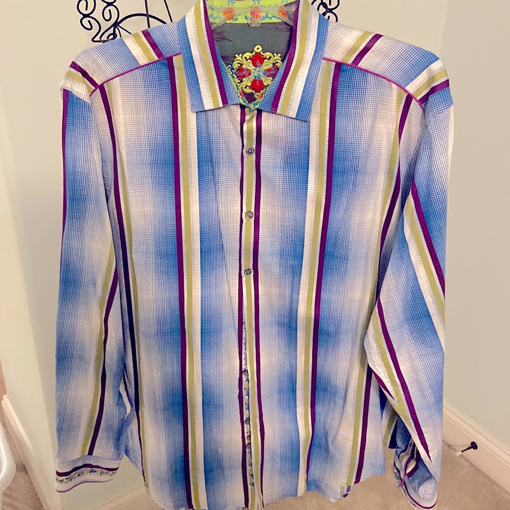 Robert Graham Button Down Dress Shirt 2XL!!